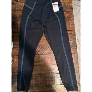 Nike Womens Dri-Fit One High-Rise 7/8 Training Leggings Black/Grey L New